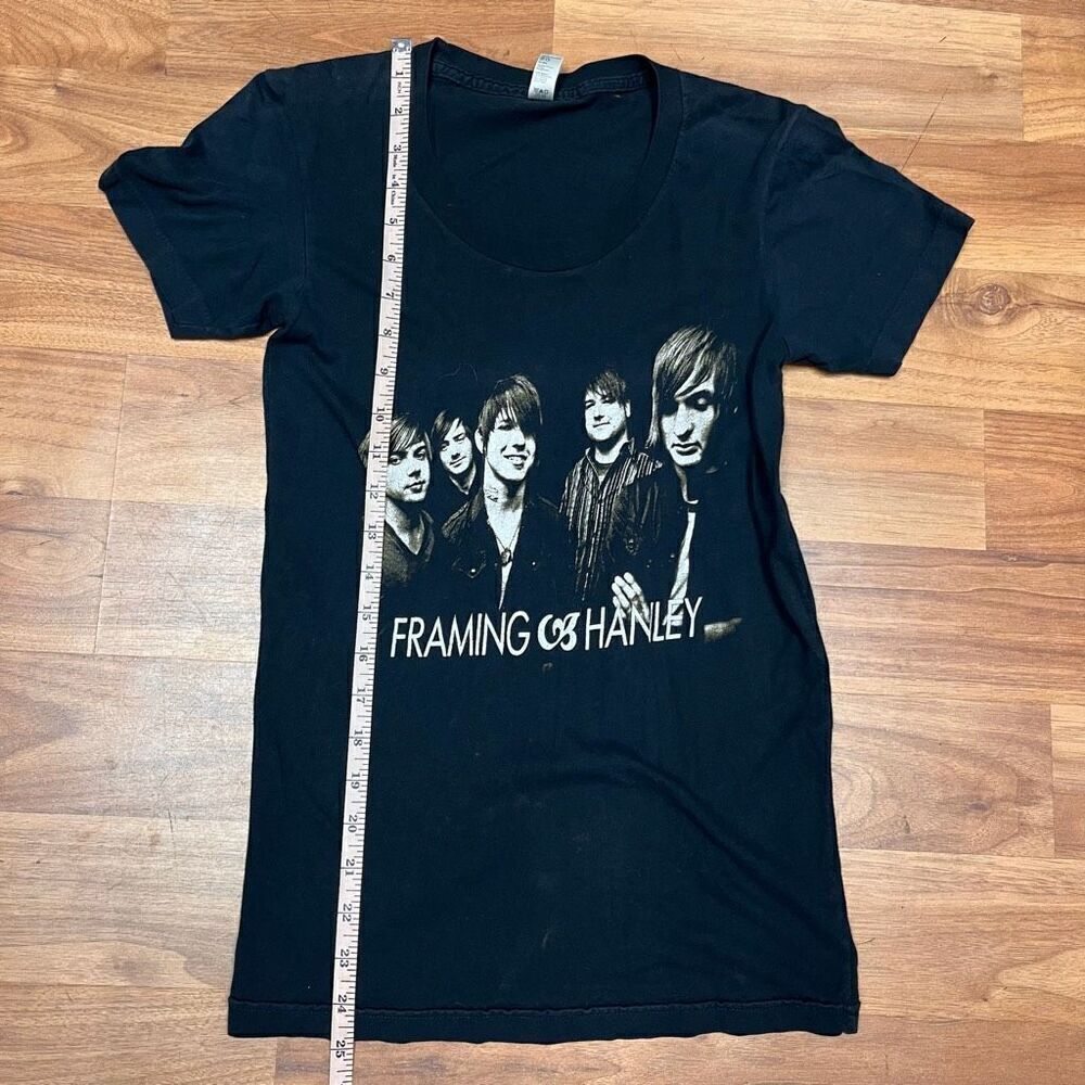 American Apparel Womens Black Framing Hanley Short Sleeve T-Shirt Size Small - Picture 5 of 9